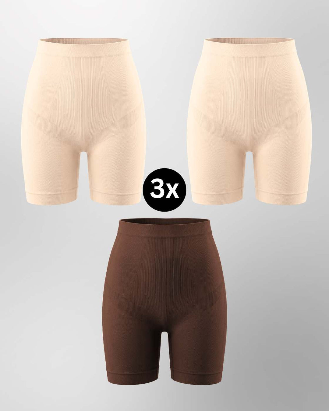 PREMIUM InvisiShape - Shaping Shorts "Soft" - 3er Set