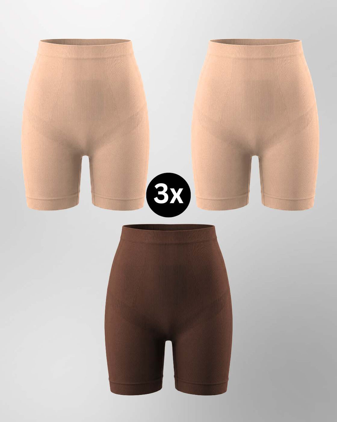 PREMIUM InvisiShape - Shaping Shorts "Soft" - 3er Set