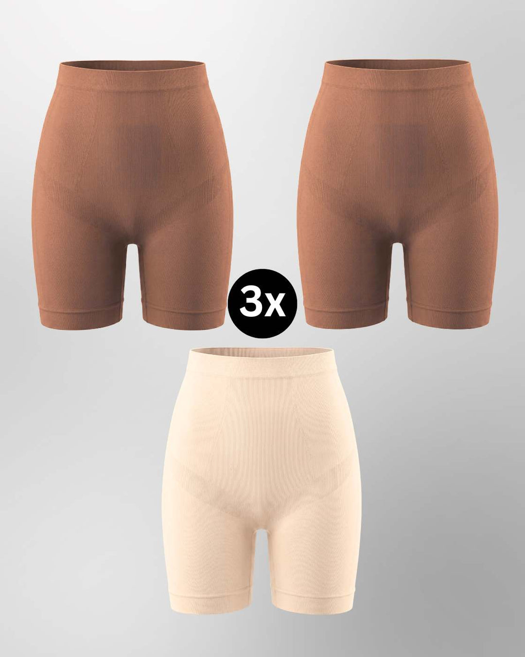 PREMIUM InvisiShape - Shaping Shorts "Soft" - 3er Set