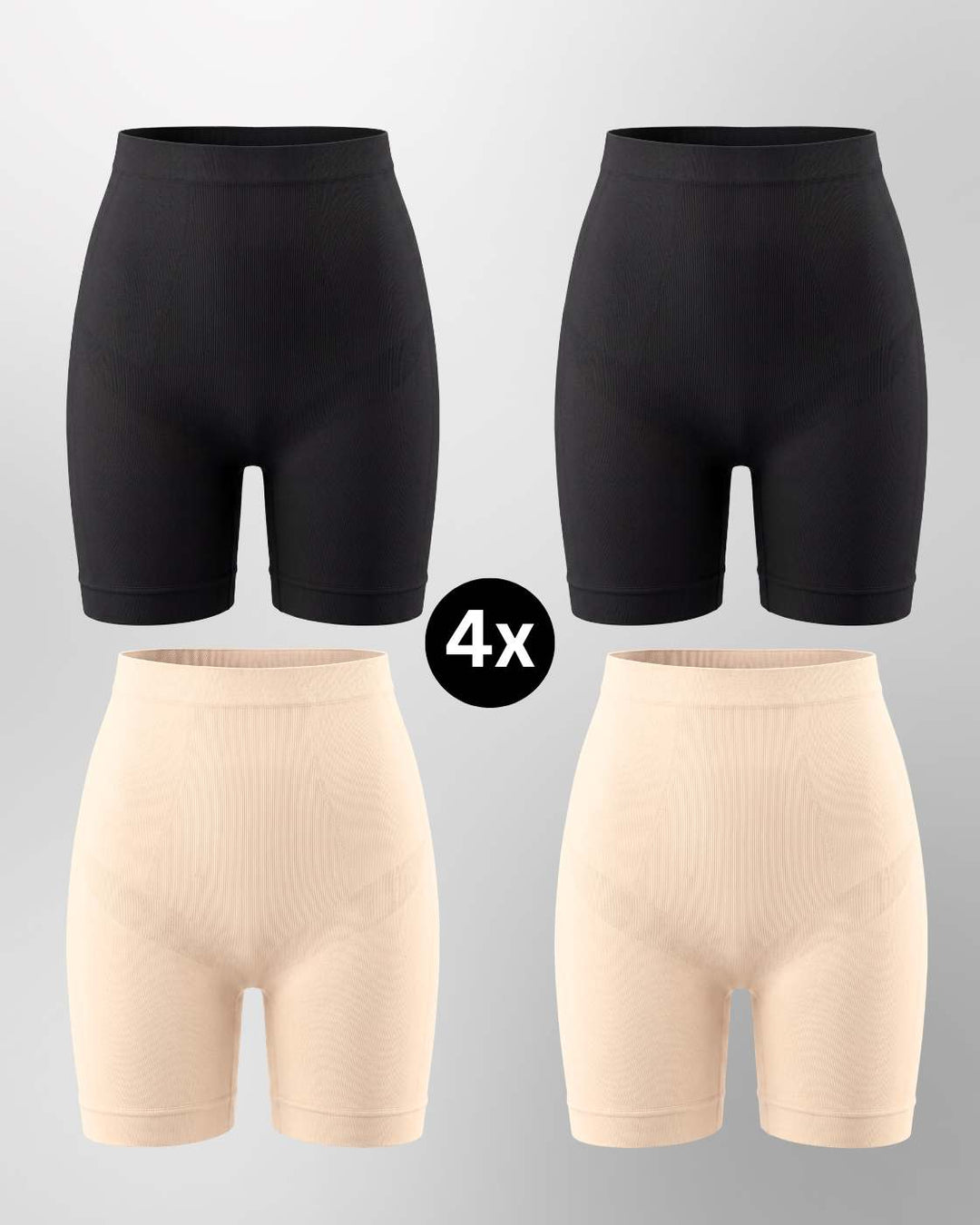 PREMIUM InvisiShape - Shaping Shorts "Soft" - 4er Set