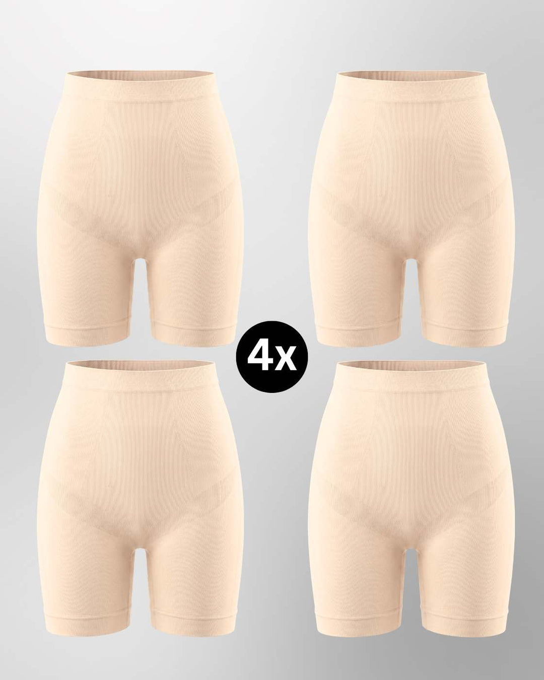 PREMIUM InvisiShape - Shaping Shorts "Soft" - 4er Set