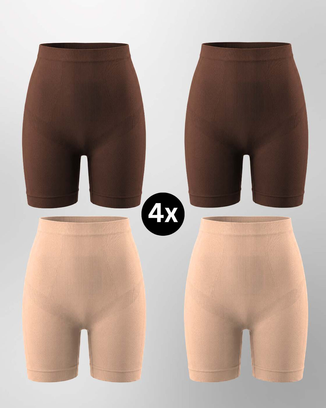 PREMIUM InvisiShape - Shaping Shorts "Soft" - 4er Set