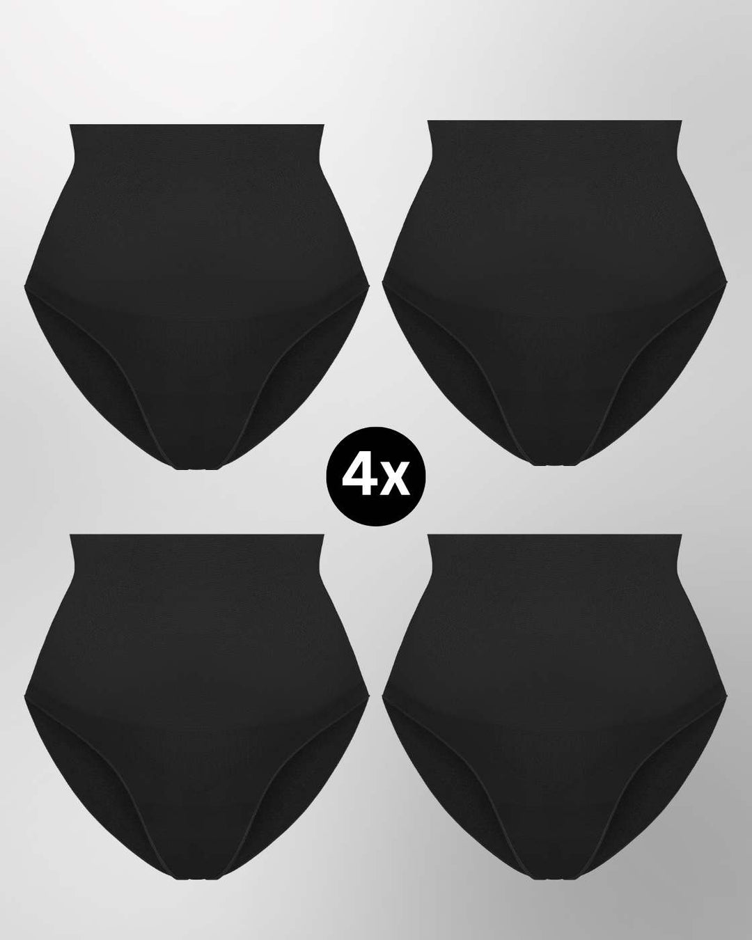 InvisiBrief "Soft" - Highwaist Panty - 4er Set