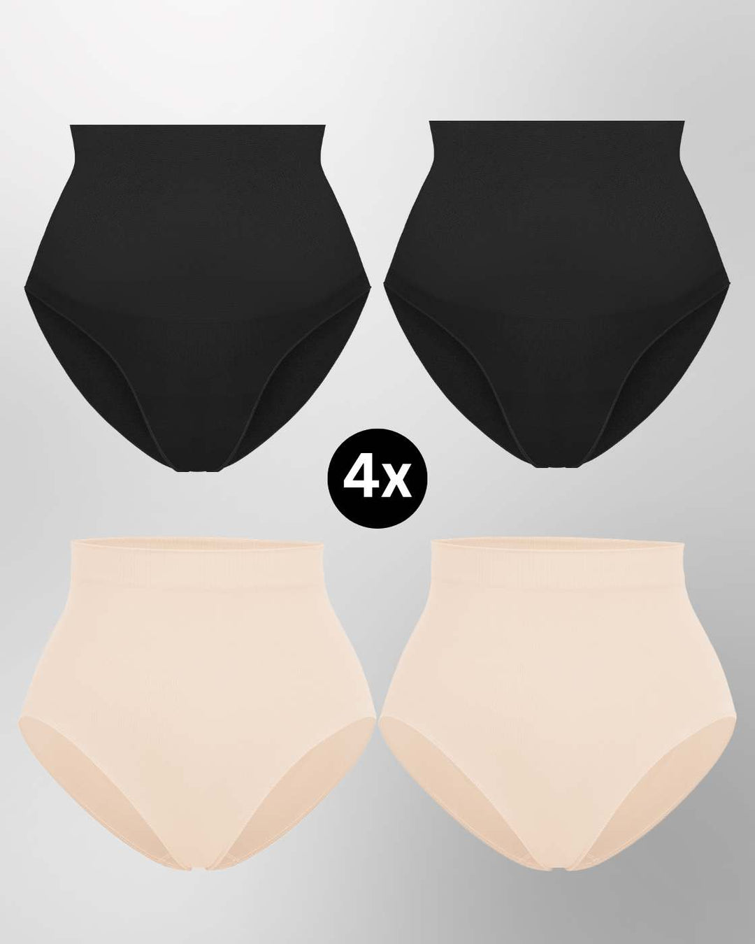 InvisiBrief "Soft" - Highwaist Panty - 4er Set