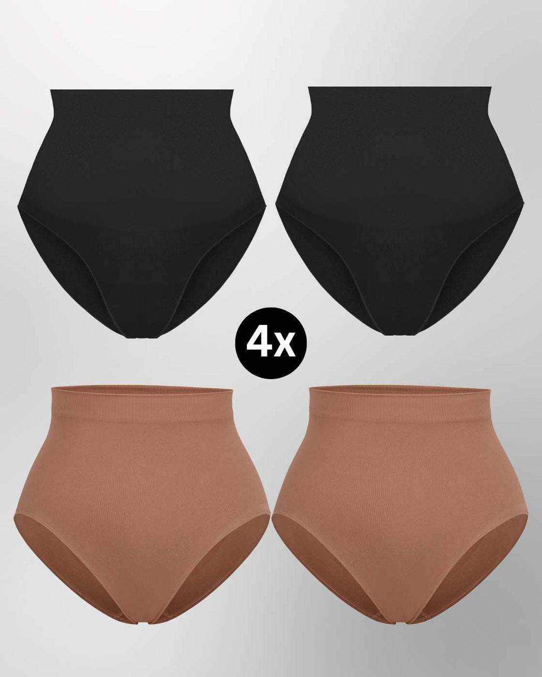 InvisiBrief "Soft" - Highwaist Panty - 4er Set