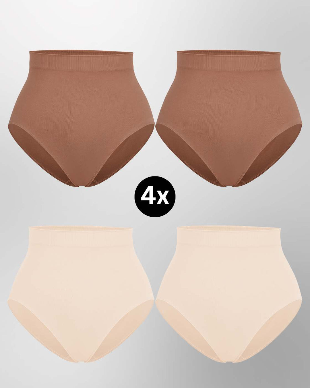InvisiBrief "Soft" - Highwaist Panty - 4er Set