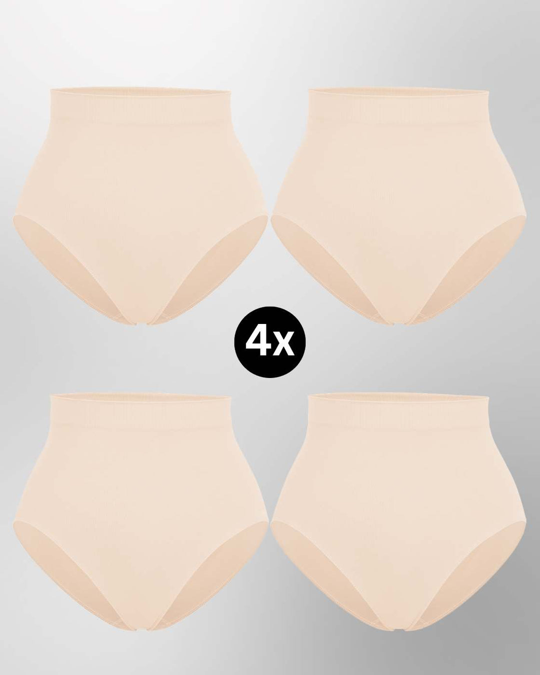 InvisiBrief "Soft" - Highwaist Panty - 4er Set