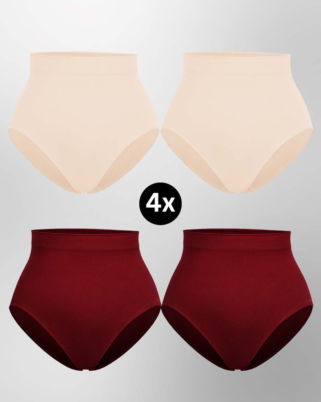 InvisiBrief "Soft" - Highwaist Panty - 4er Set